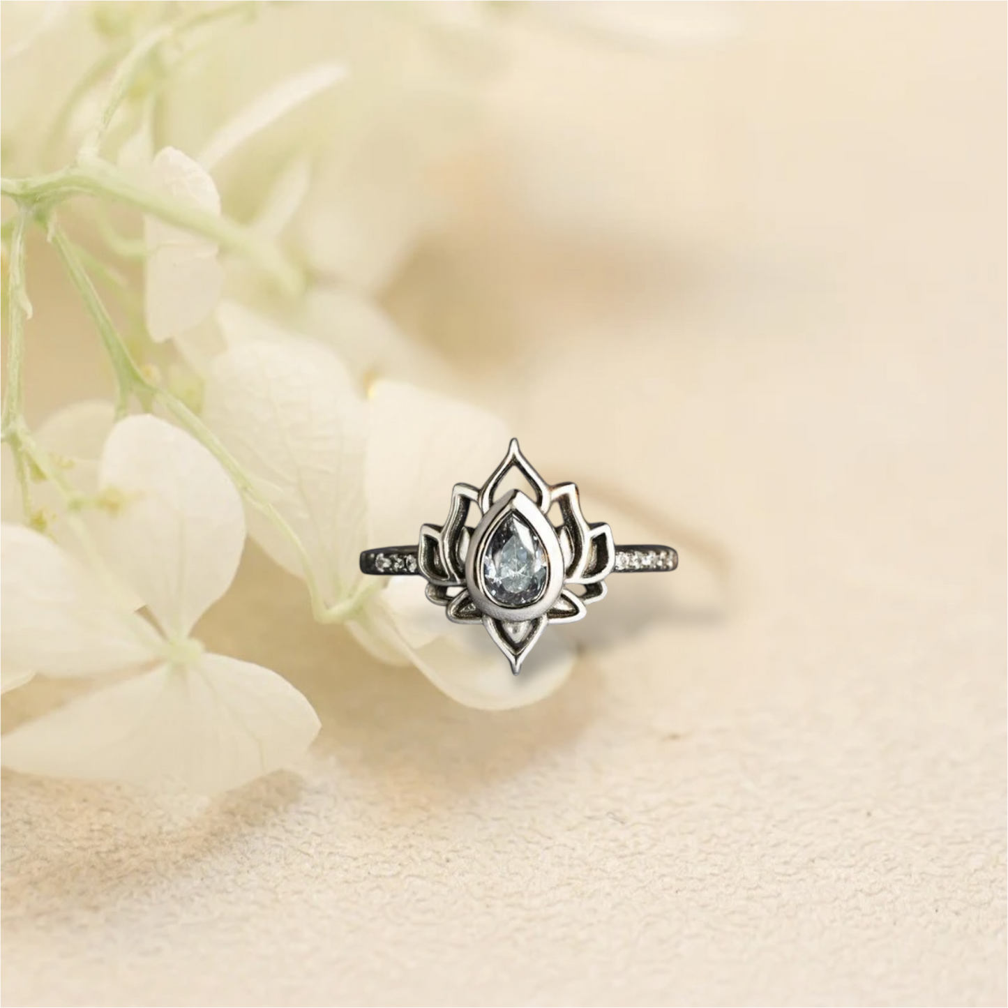 Hot Sale S925 Sterling Silver Female Simple Fashion Inlaid Zircon Ring